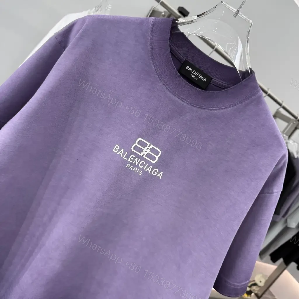 View 7 of Lavender Cotton Tee Dress | Relaxed, Embroidered Signature