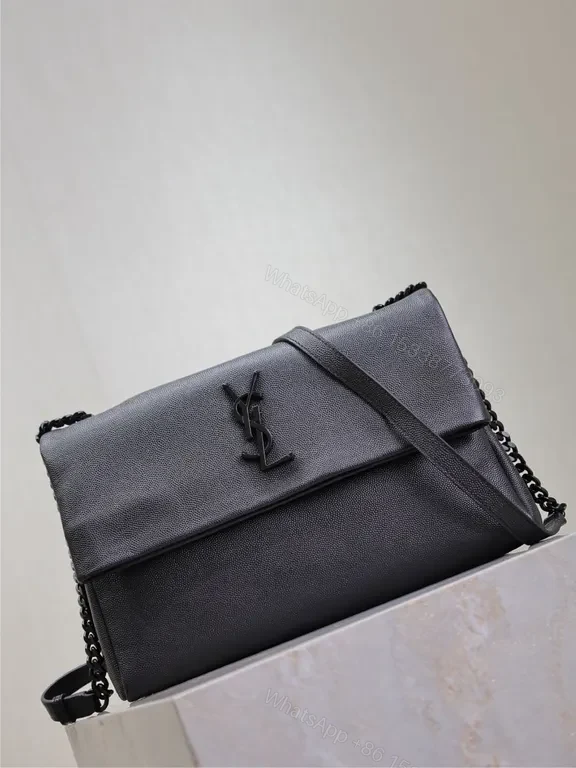 View 3 of Chic YSL Textured Leather Crossbody: Subtle Luxury Bag
