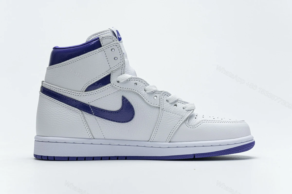 View 2 of Air Jordan 1 Retro High OG White Purple CD0461-151