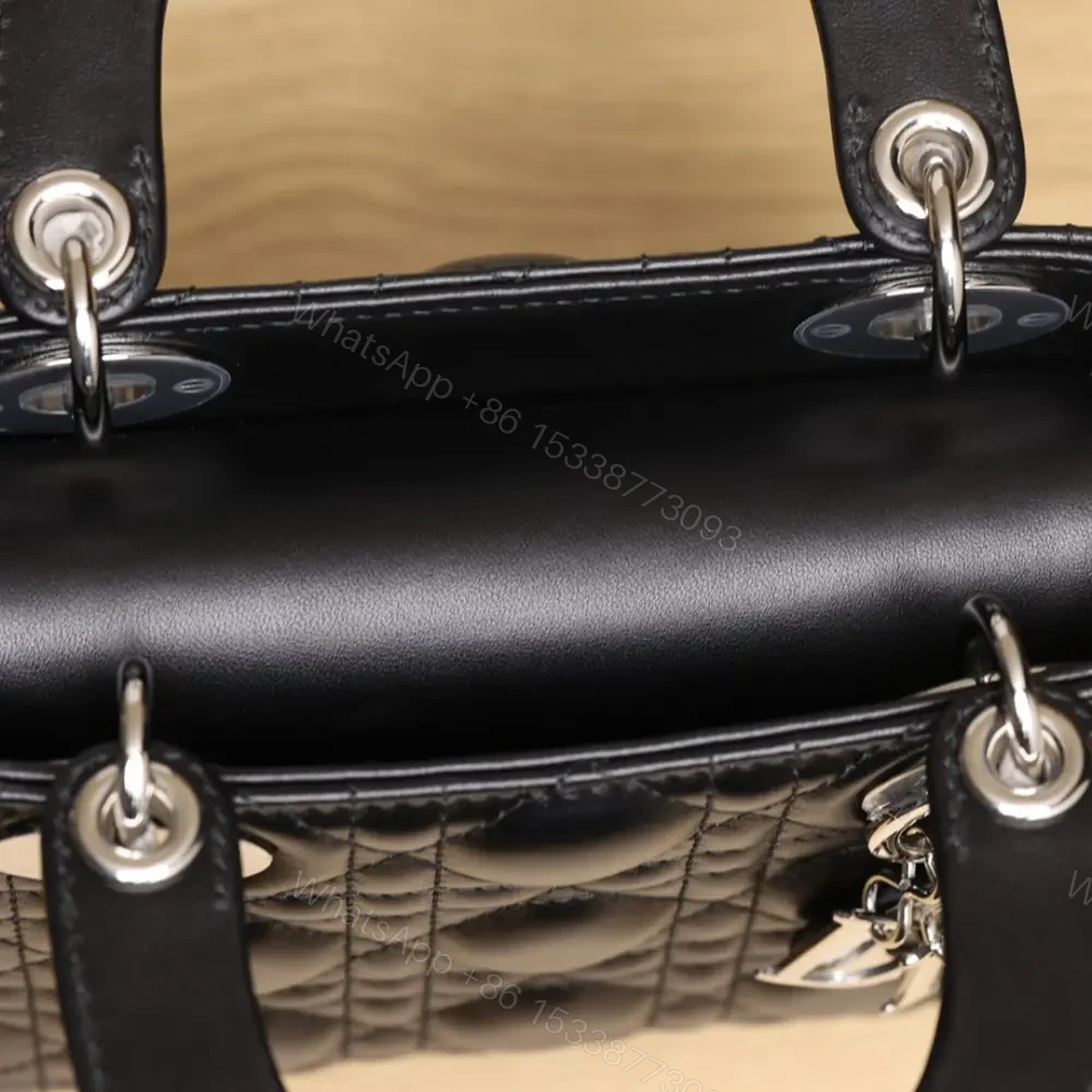 View 8 of 高仿Dior*Lady系列M0505M900黑色三格單肩包Mini免檢版