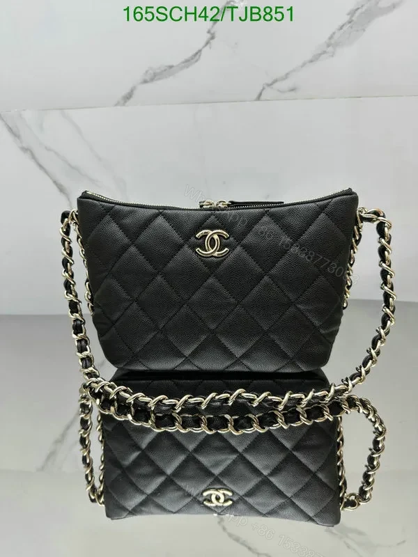 View 2 of Chanel Black Cowhide Hobo Bag CC Logo JK4721