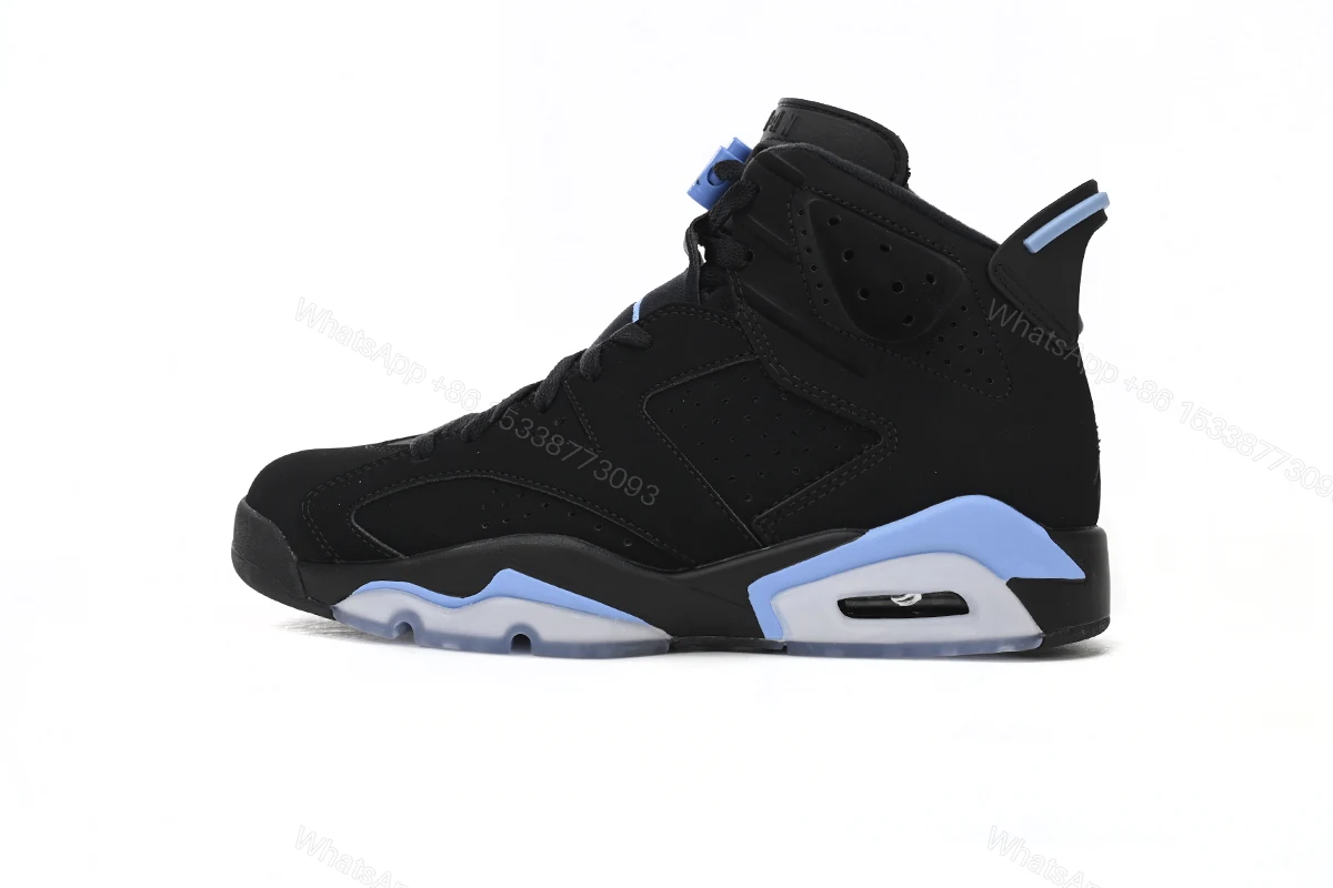 View 9 of Air Jordan 6 Black Blue 384664-006