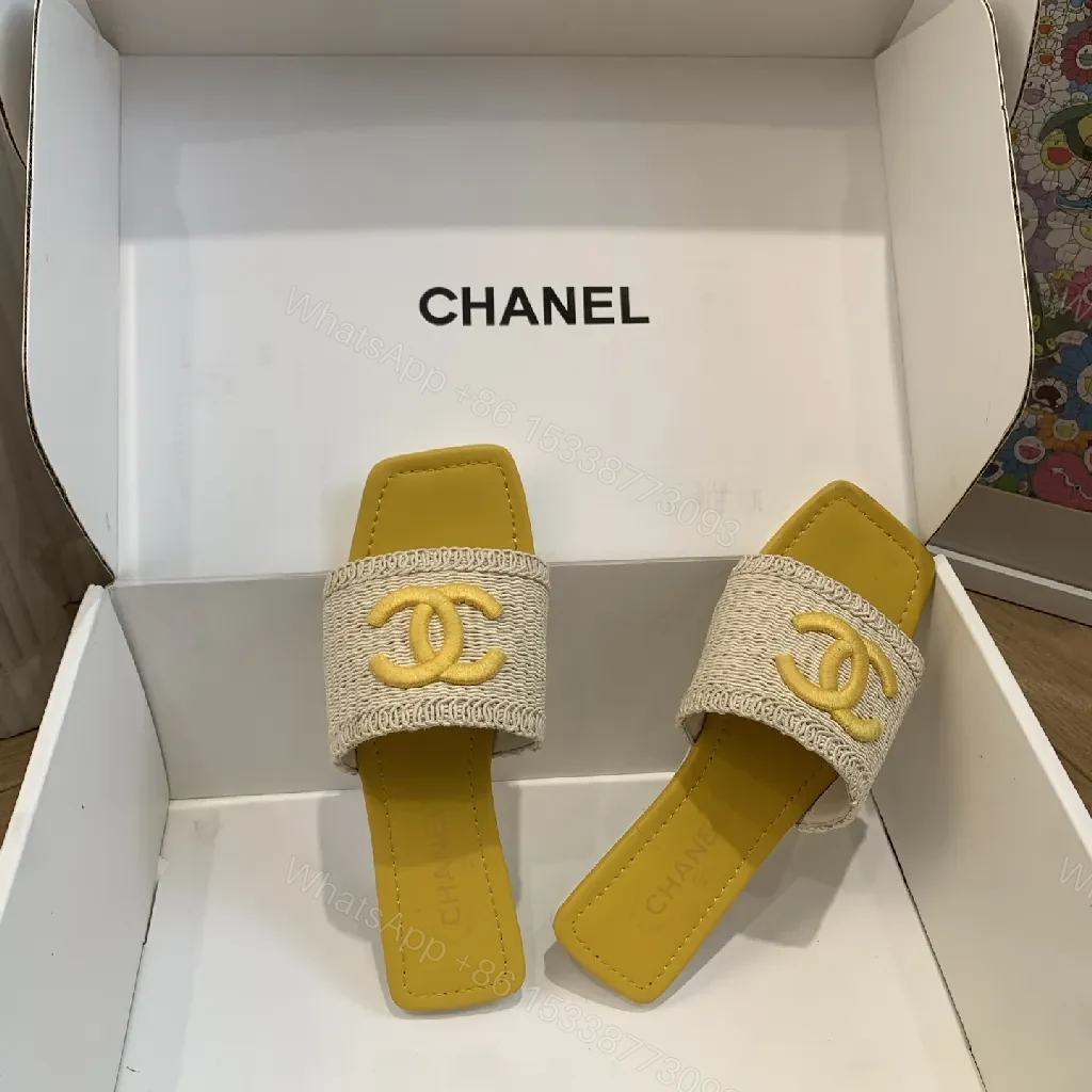 View 4 of Yellow Strap Textured Slide – Designer-Inspired Comfort Slide