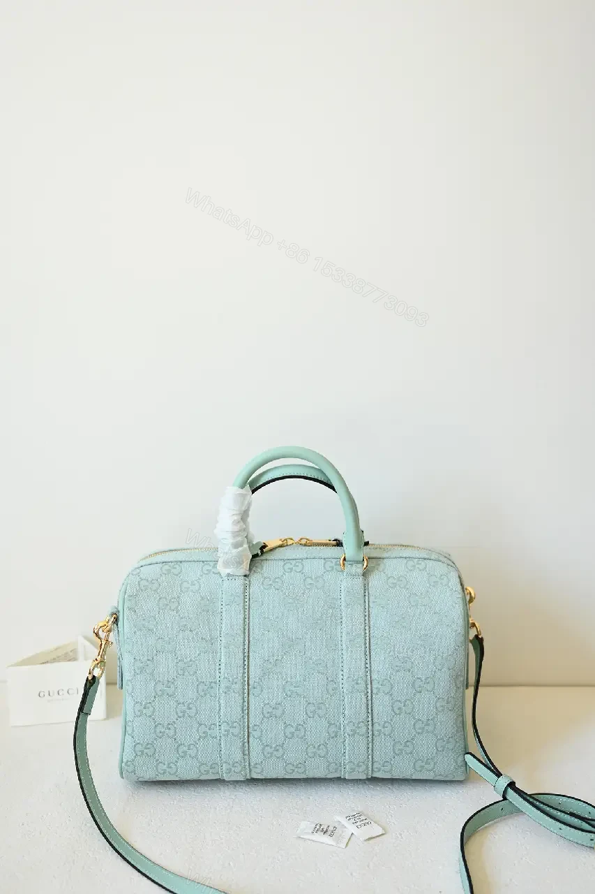 View 3 of Soft Mint GG Weekender Bag: Luxe Travel Carryall