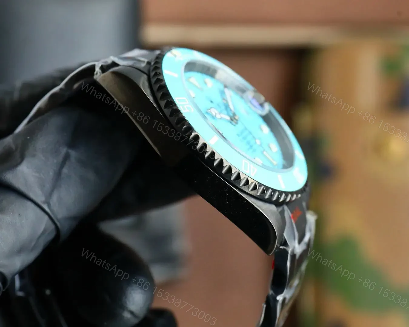 View 5 of Blaken Custom Rolex Submariner Tiffany Blue DLC 40mm RG-CUSTOM-SUB-40MM-BLAKEN-TIFFANY-DLC