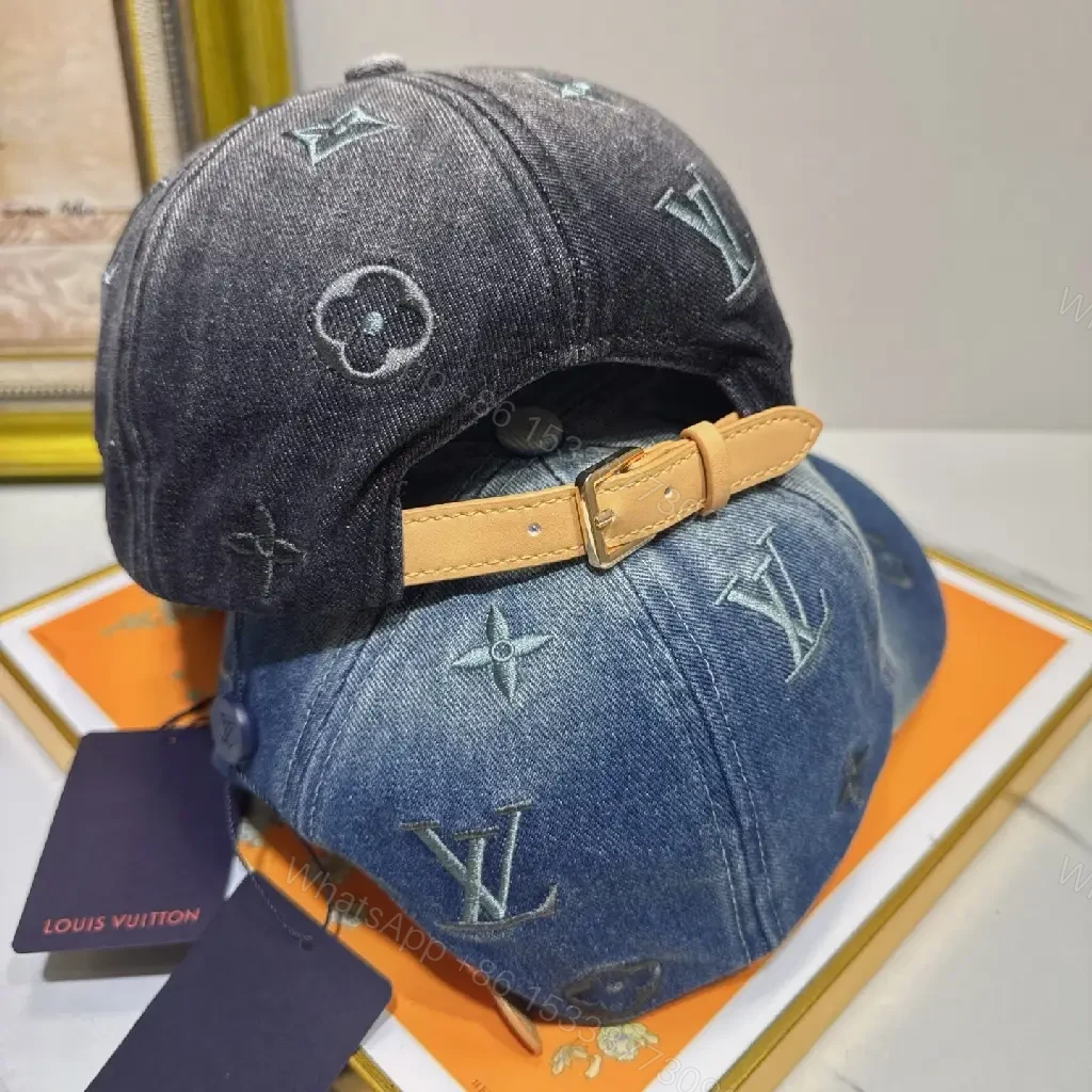 View 8 of Denim-Trim Logo Cap: Subtle Luxury, All-Day Elevation