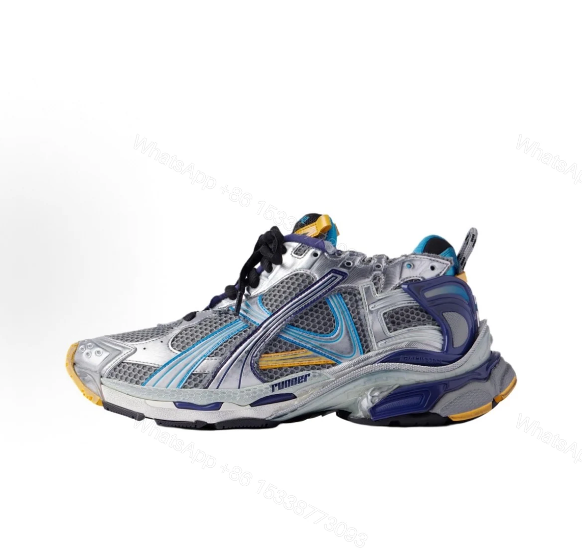 View 7 of Balenciaga Runner Grey Blue Orange Aqua 772774W3RMU1474