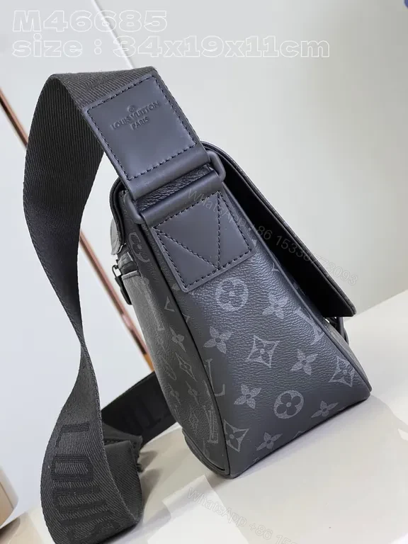 View 8 of Monogram Crossbody: Luxe Slate-Knit, Versatile & Secure Bag