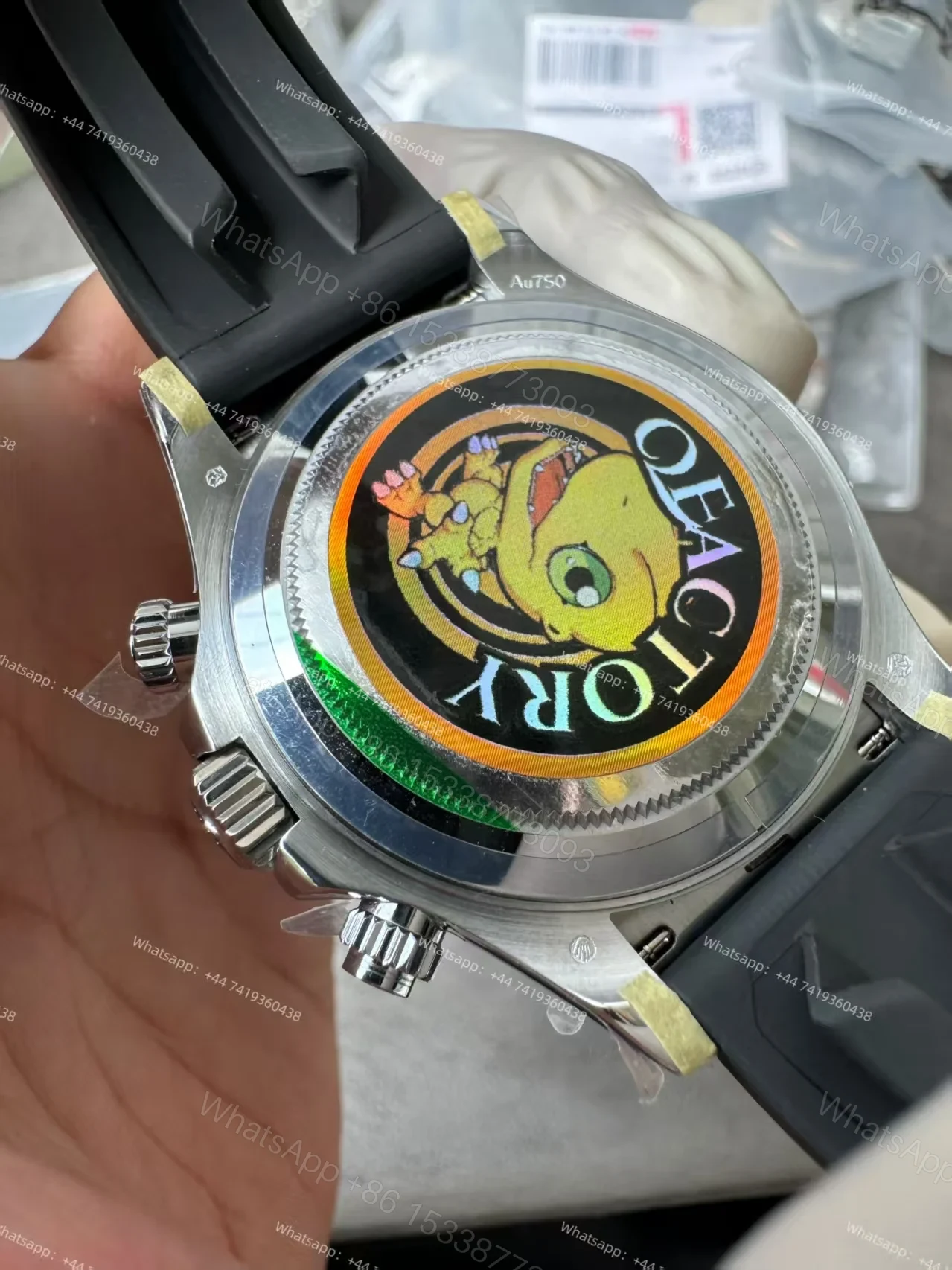 View 12 of Rolex Daytona Replica Watch – M116519LN-0025 Black Diamond Dial 1:1 Super Clone 4130