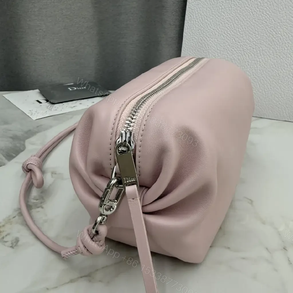 View 9 of Soft-Pink Leather Crossbody: Lightweight, Everyday Luxury Bag