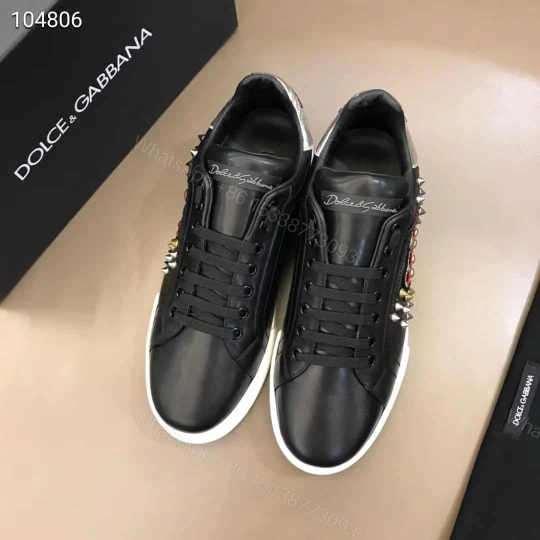 View 6 of DOLCE & GABBANA CALFSKIN PORTOFINO SNEAKERS WITH PATCH – DG1