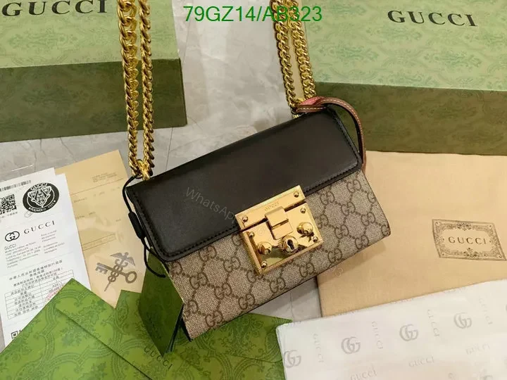 View 4 of Gucci Padlock Small Shoulder Bag with Key Lock Closure UYT564