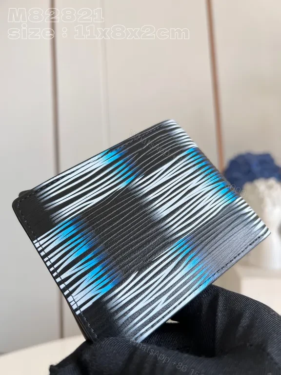 View 5 of Graphic Stripe LV Wallet: Leather, Modern, Luxeâ€”Compact Design