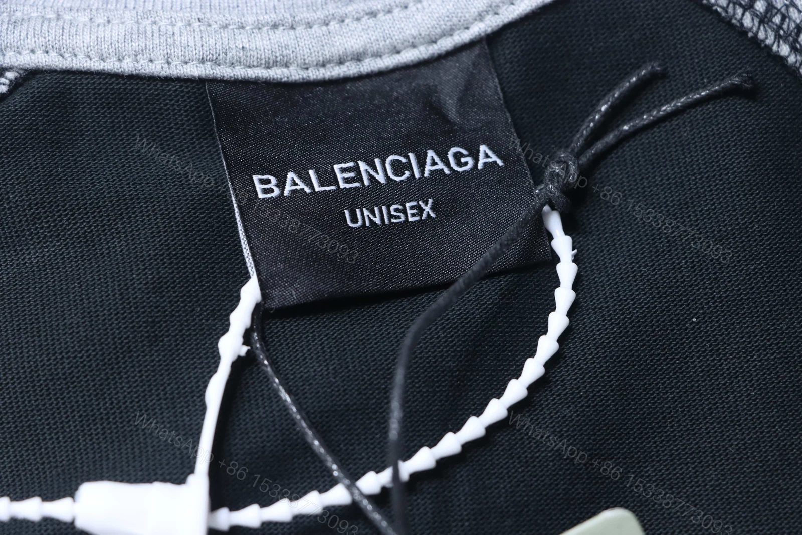 View 3 of Balenciaga Clothes 26SS Signature Letter Print Raglan Short Sleeve T-Shirt black