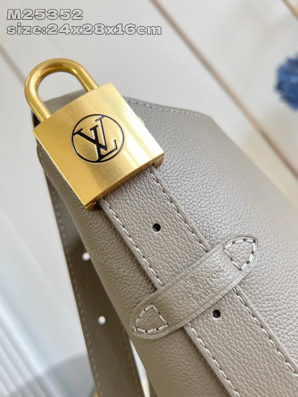 View 3 of Minimalist Structured Tote: Quiet Luxury, Pebble Leather Bag