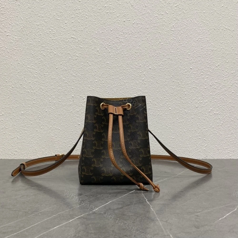 View 2 of CELINE MICRO SAILOR IN TRIOMPHE CANVAS TAN 17CM 10M742GCE 04LU