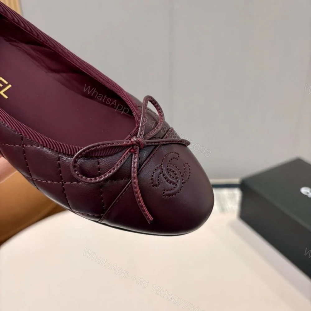 View 8 of Chanel Ballet Flats Dark Burgundy
