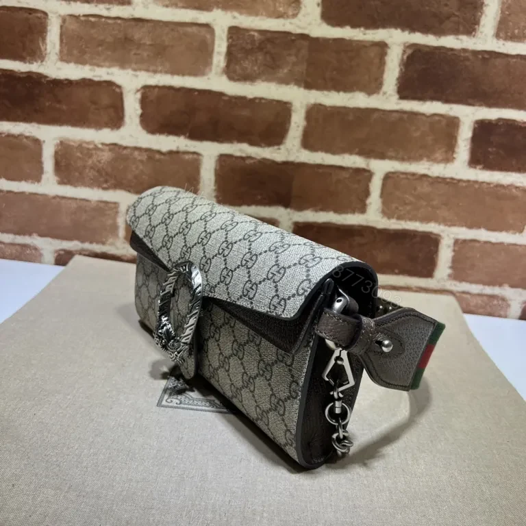 View 7 of Purple/Black GG Leather Belt Bag â€” Luxe Monogram, Crossbody Style