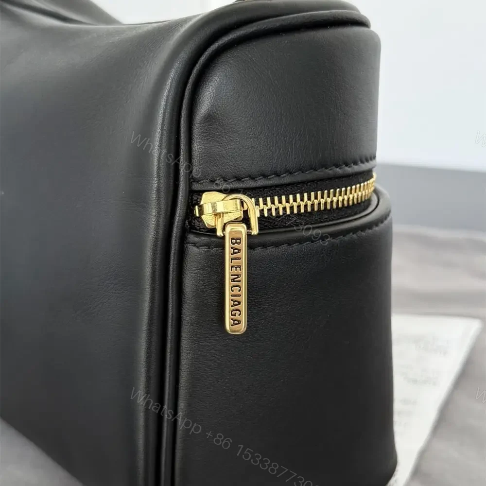 View 6 of 高仿Balenciaga*Rodeo系列V1000小牛皮盒子包黑色金扣免檢版