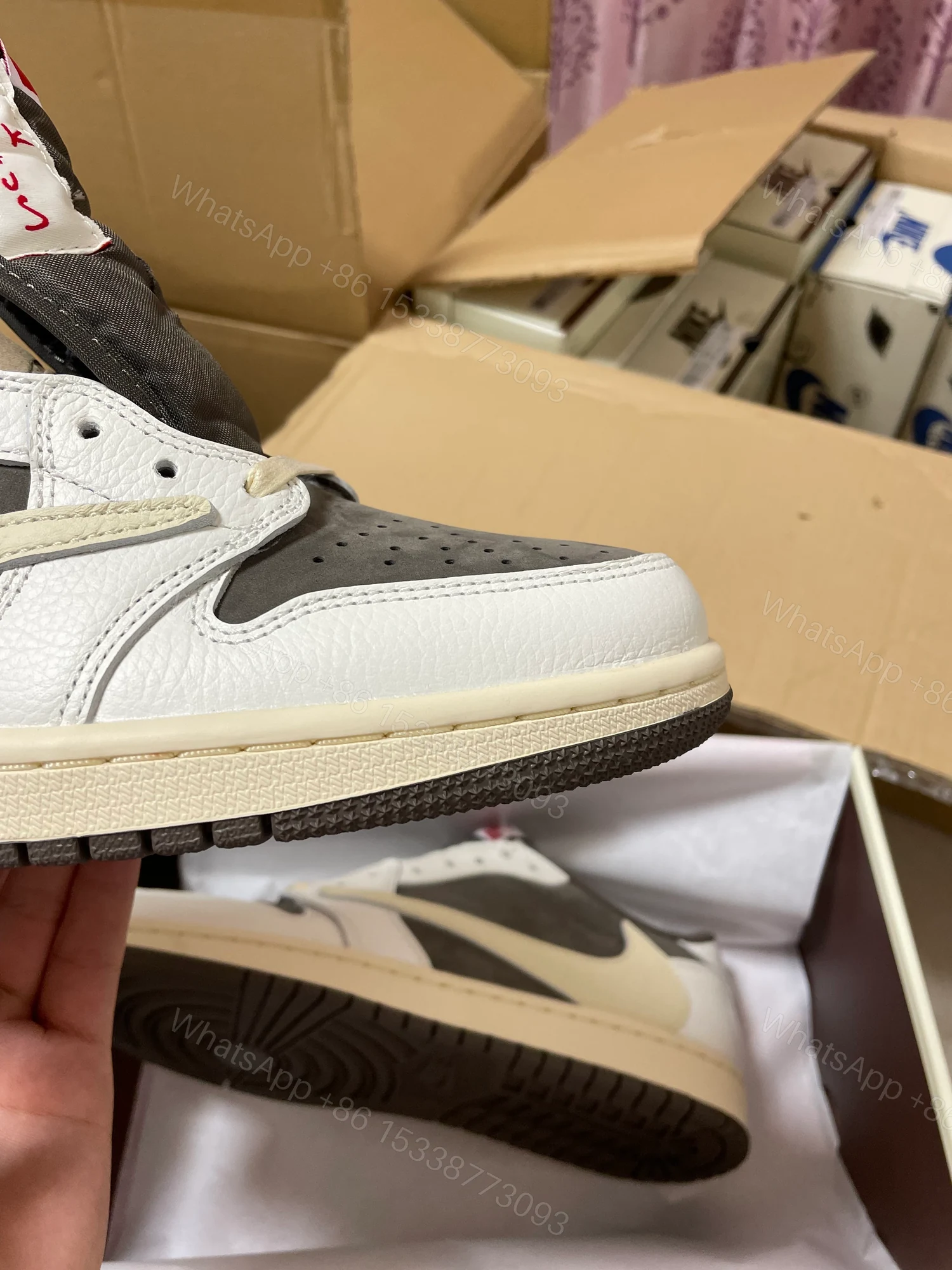 View 2 of Jordan 1 Retro Low OG SP Travis Scott Reverse Mocha