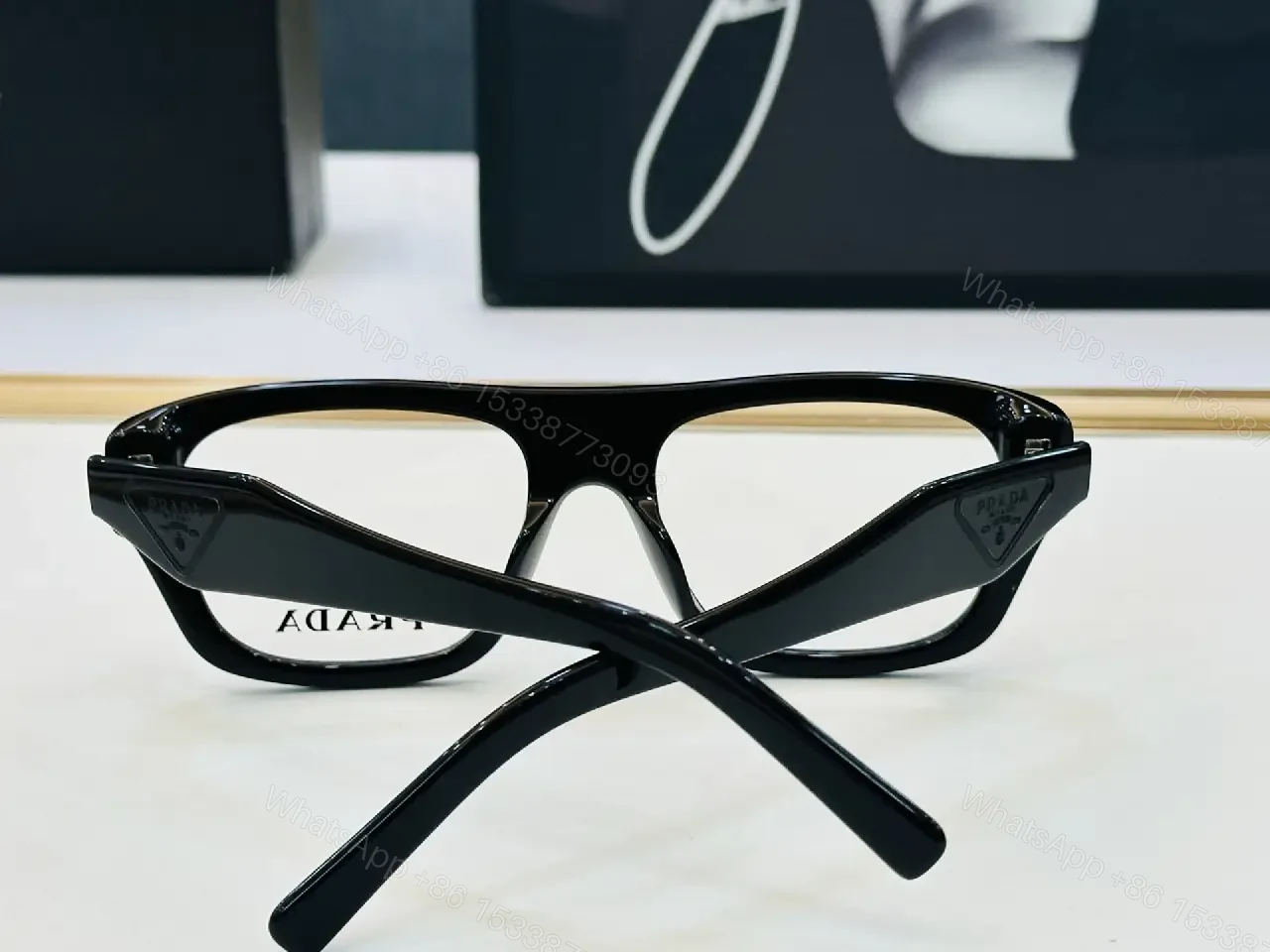 View 7 of Bold Black Acetate Glasses: Modern Luxe Eyewear
