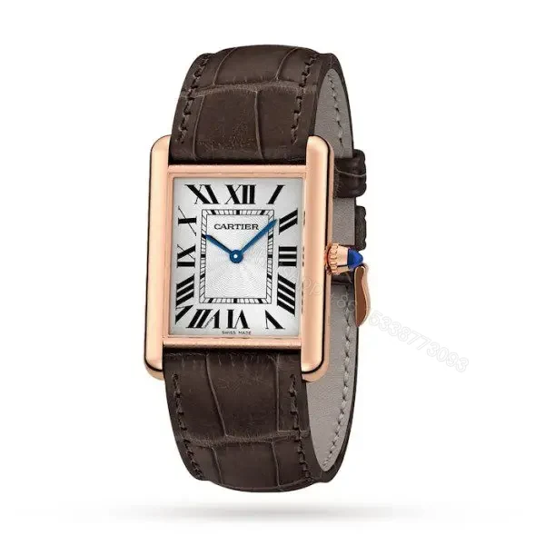 View 2 of Replica Cartier Tank Louis Cartier Women Automatic White Leather Watch WGTA0011