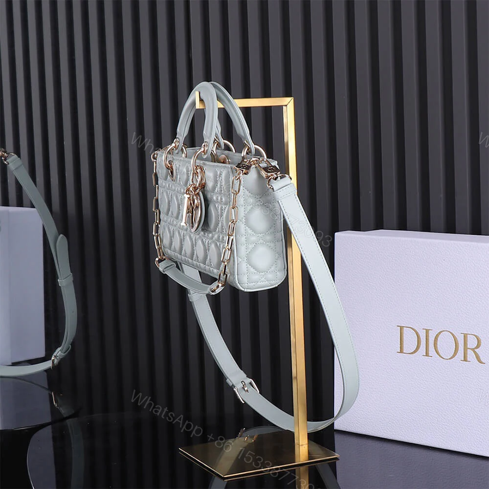 View 2 of Dior Medium Blue Lady D-Joy Bag(