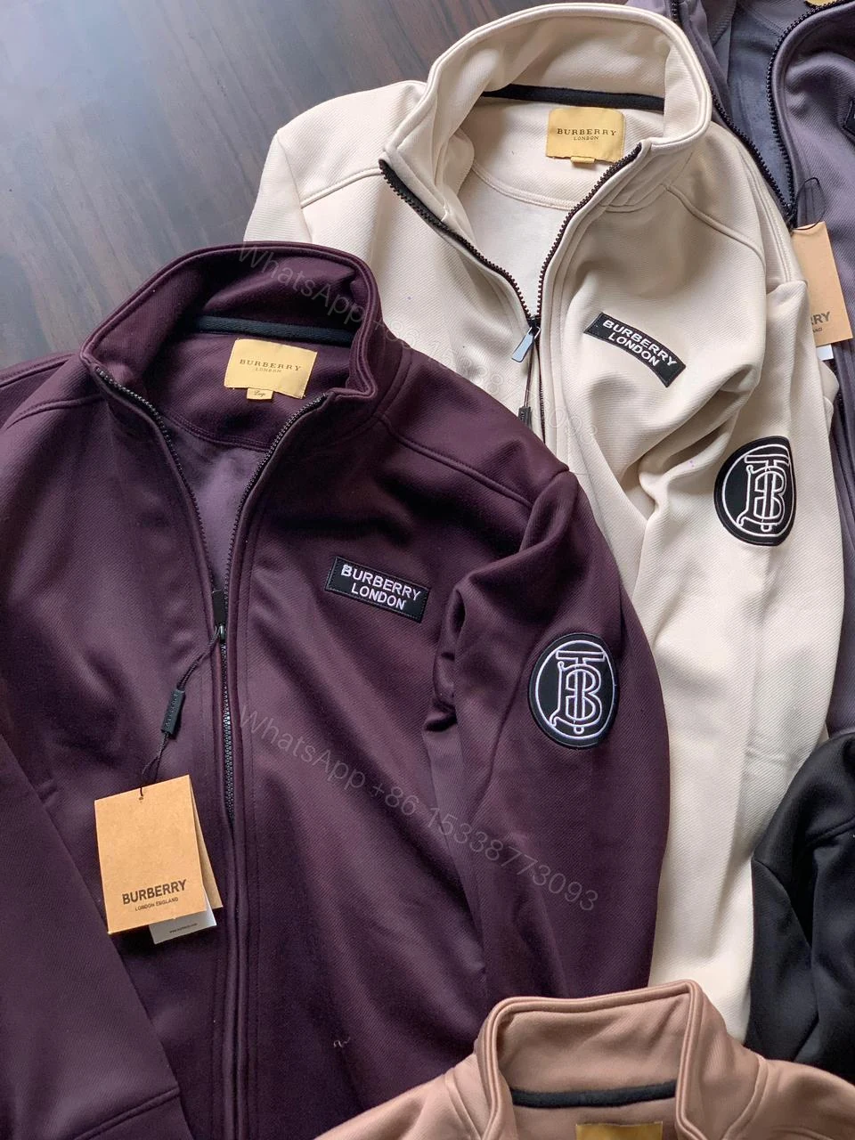 View 2 of FIRST COPY BURBERRY IMPORTED FABRIC ZIPPER JACKETS