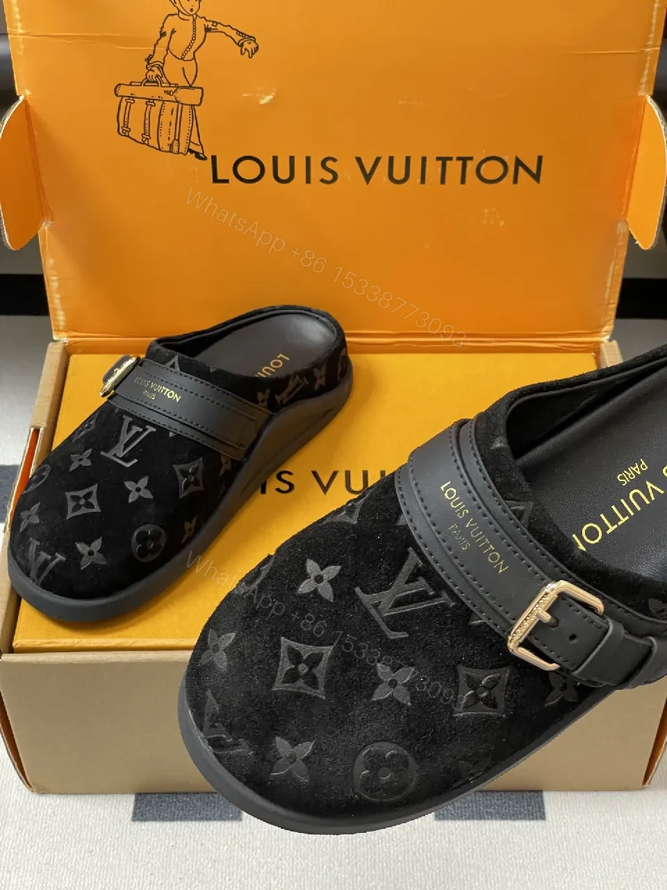 View 8 of Chic Monogram Slip-Ons: Luxe Comfort, Modern Style, Mules