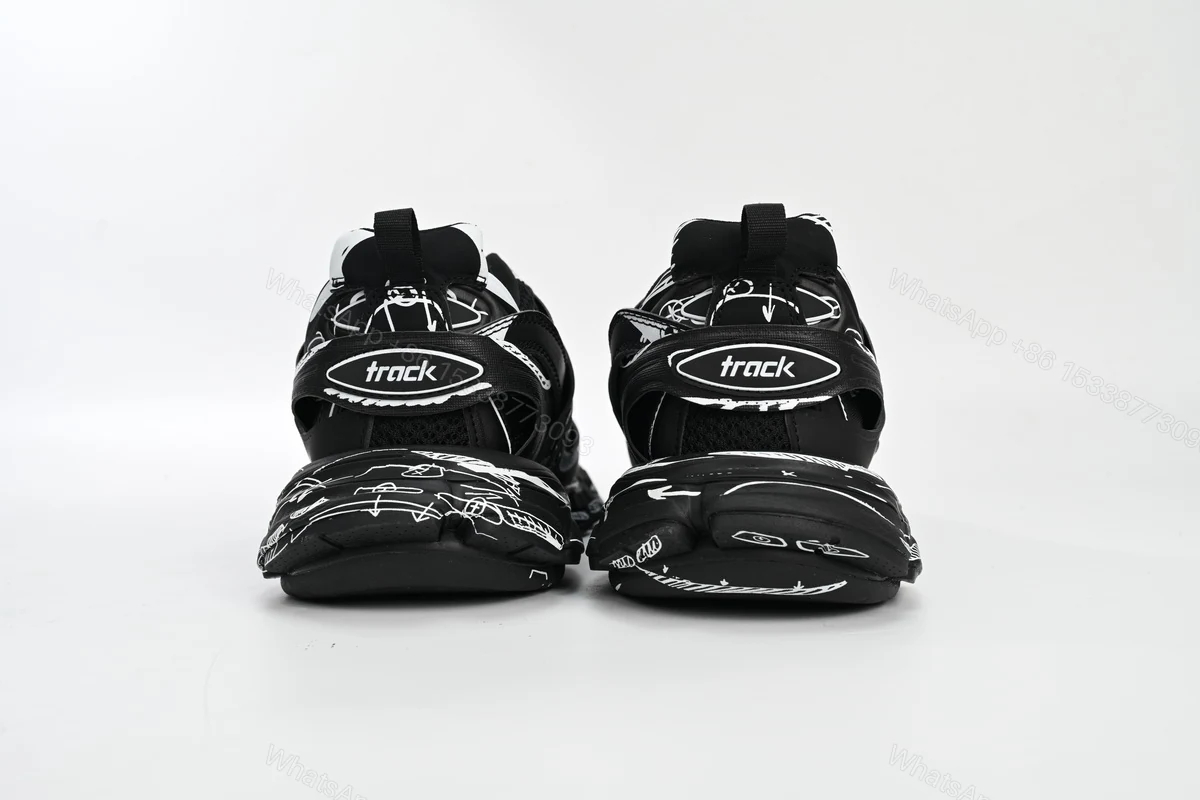 View 3 of Balenciaga Track Black Black-And-White Painting 542023 W3SR2 2315