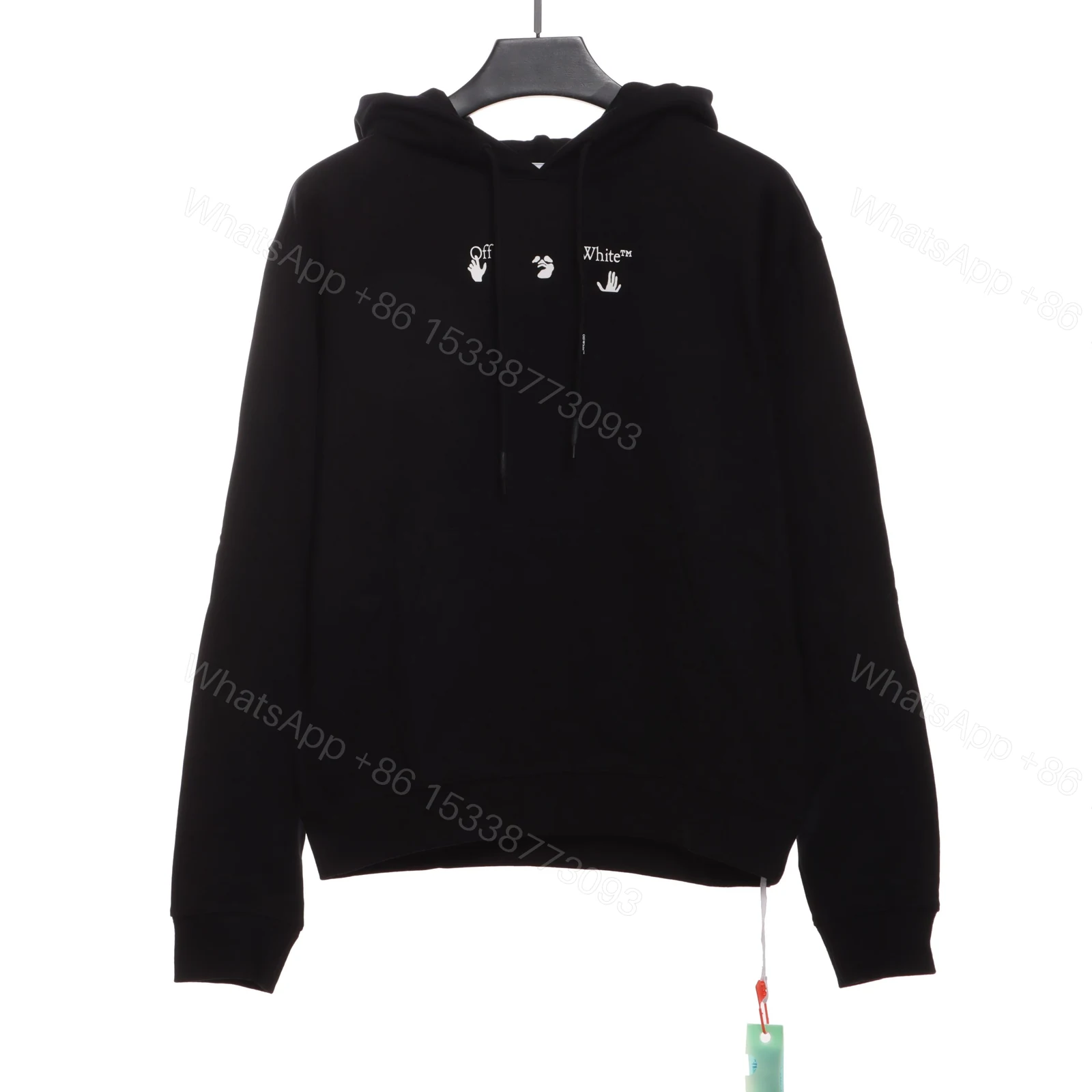 View 4 of Off-White Red Gray Melted Arrow Hoodie