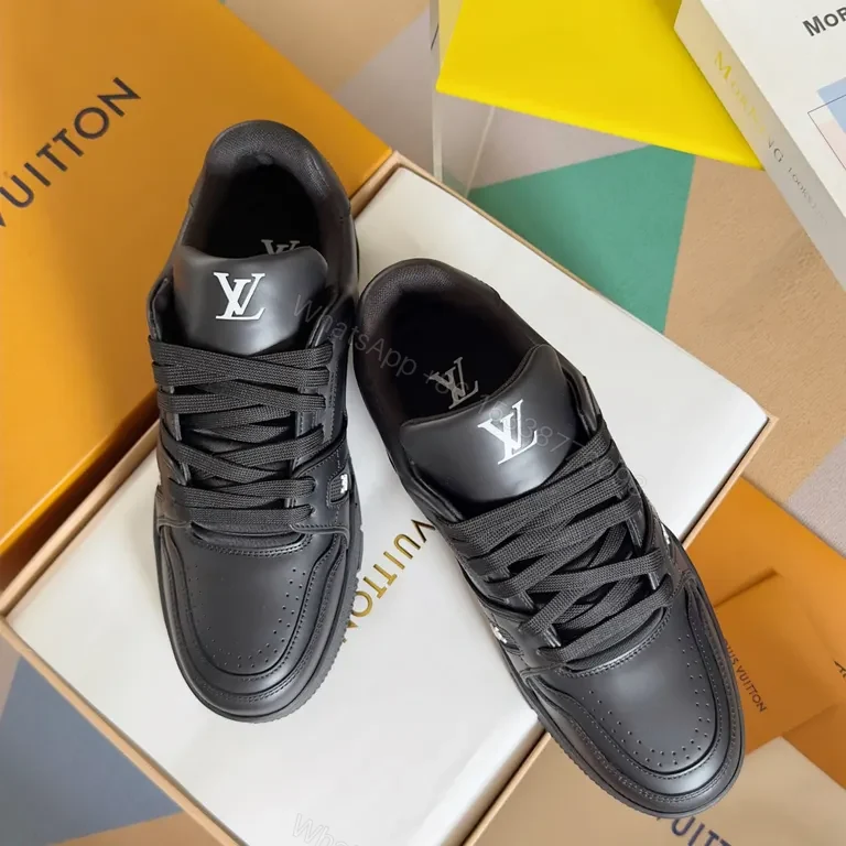View 5 of Premium LV Detail High-Top Sneakers: Luxe Craftsmanship