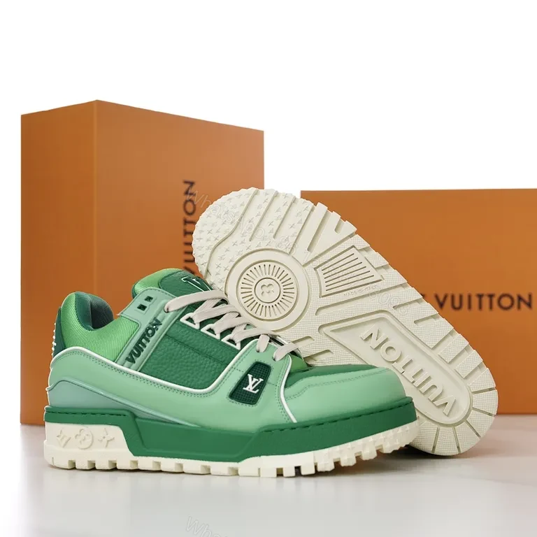 View 9 of Green Platform Sneaker: Luxe Craft, Subtle LV Cues