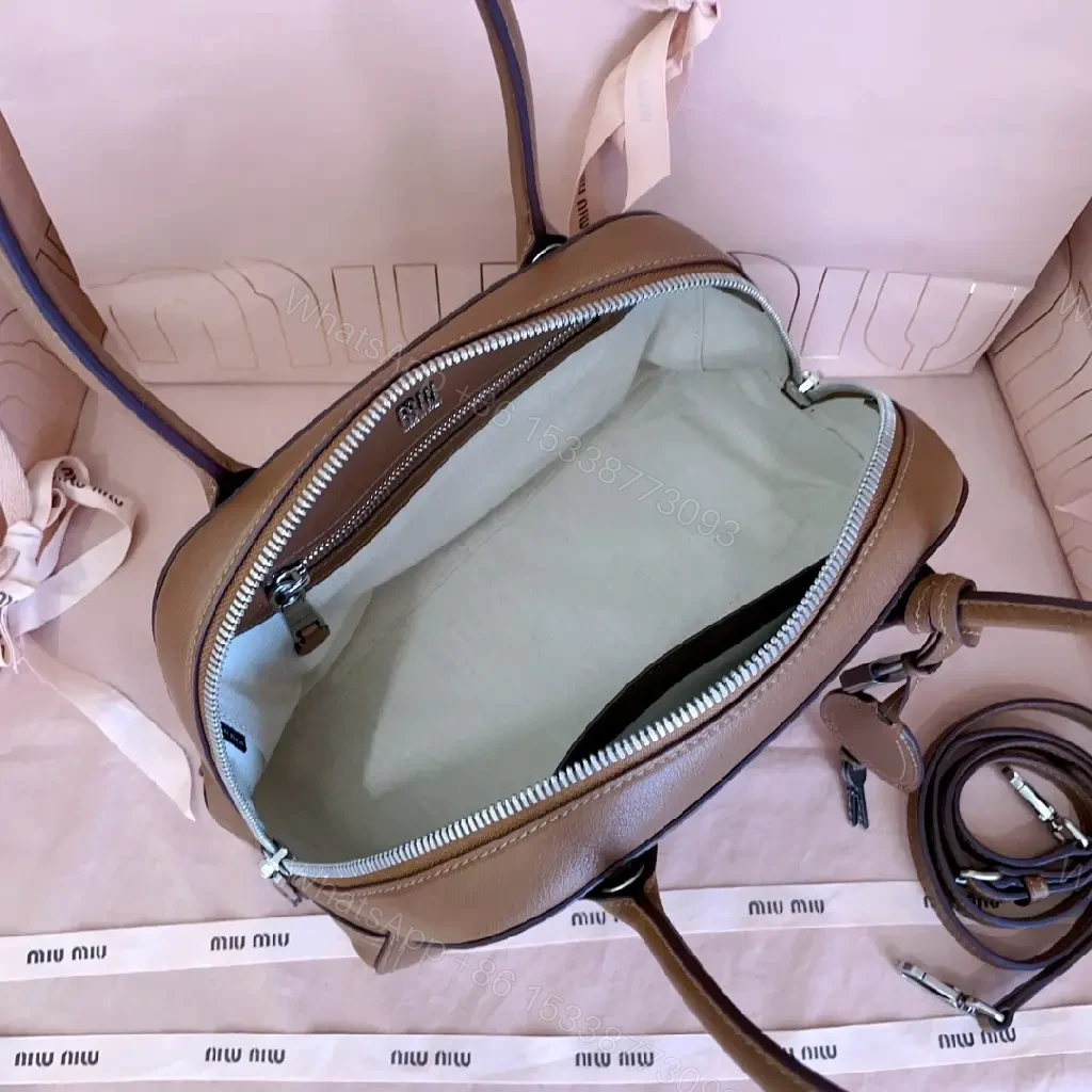 View 3 of Caramel Leather Satchel: Structured, Minimal Branding, All‐Day Essential