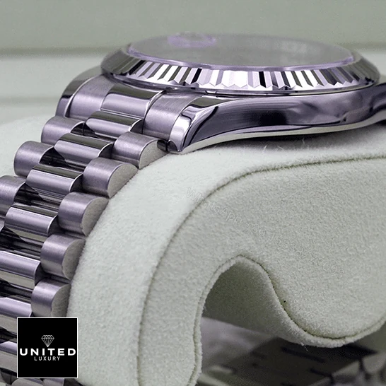 View 7 of Rolex Day-Date 218239-0041 V6 White Roman Dial Replica