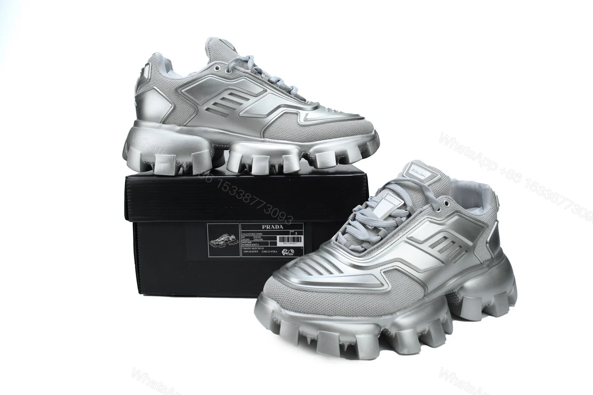 View 3 of Prada Sneakers Silvery