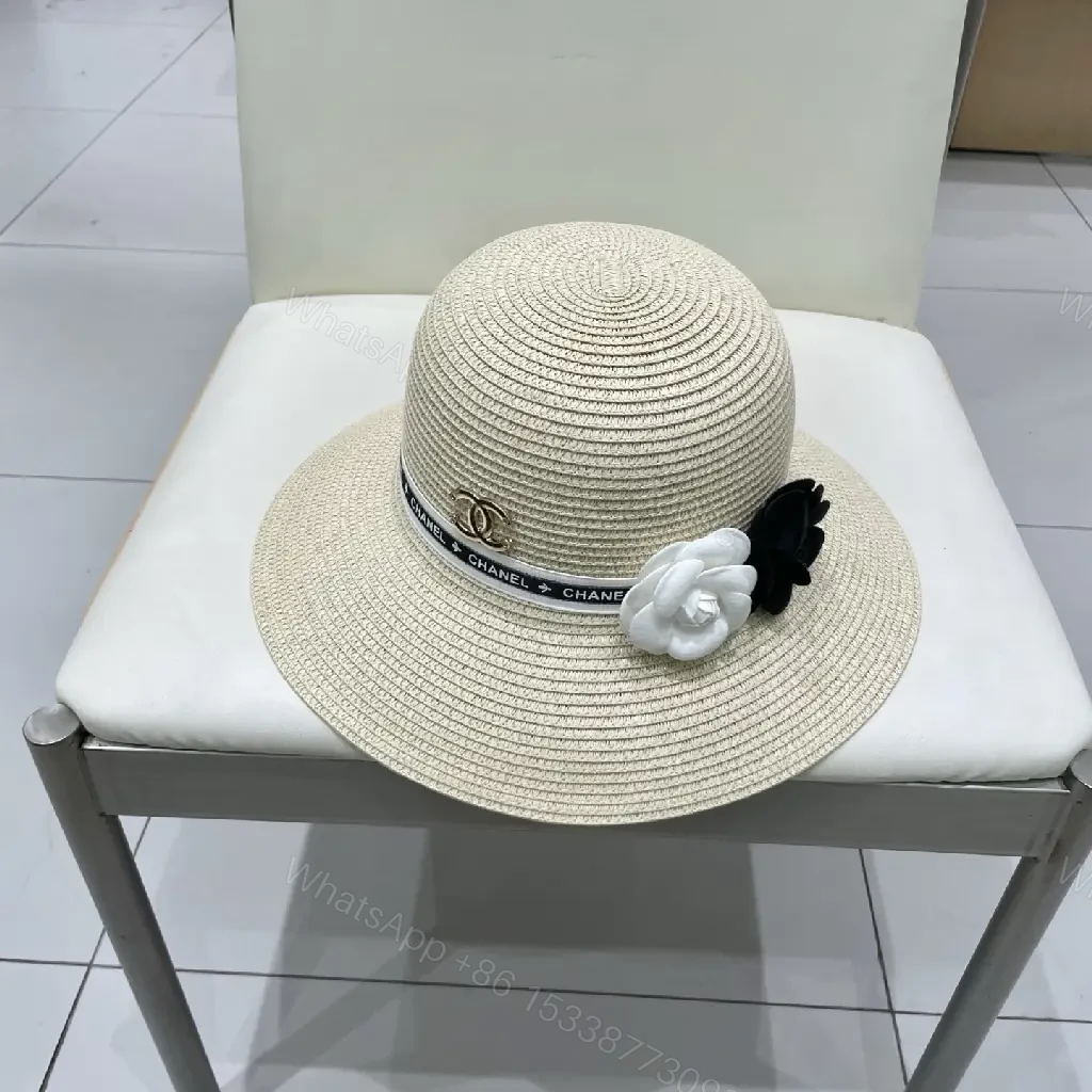 View 8 of Straw Hat + Natural Straw + Chic + Logo Accent + Hat