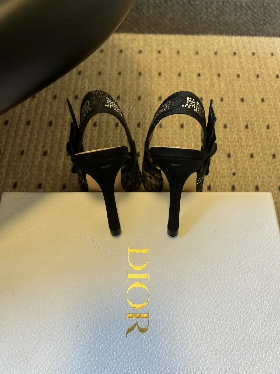 View 6 of Lace Overlay Slingback Heels: Modern Elegance, All-Day Comfort