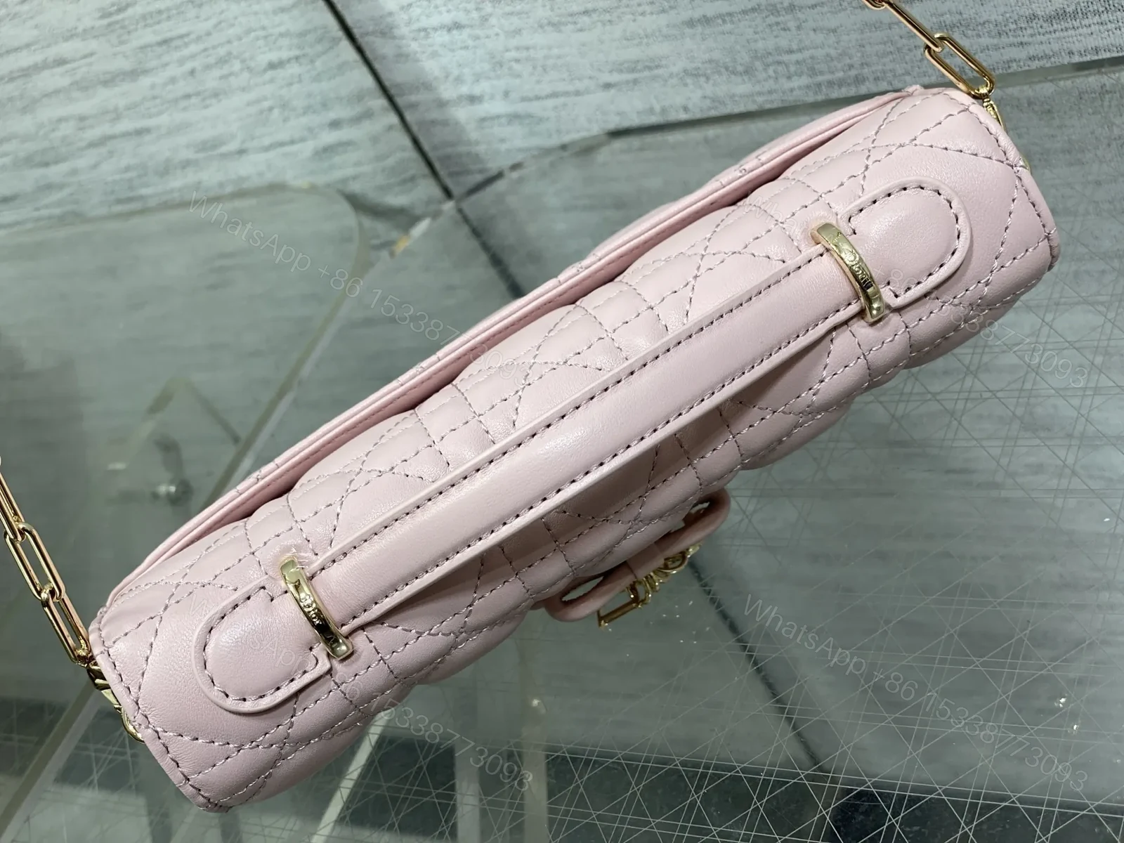 View 3 of Dior My Dior Bag in Pink Cannage lambskin