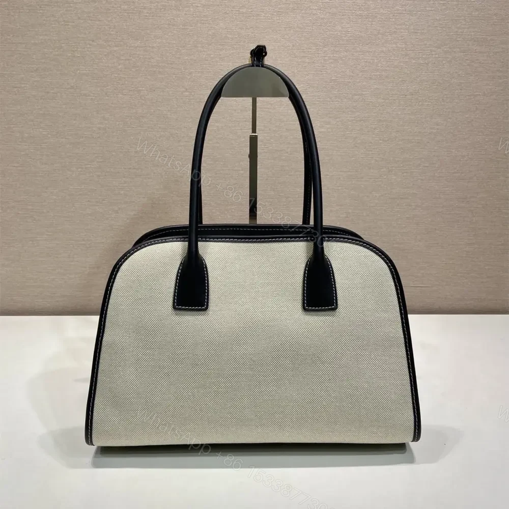 View 2 of 高仿Prada*Oversize系列1BG572織物手提包黑色中號免檢版