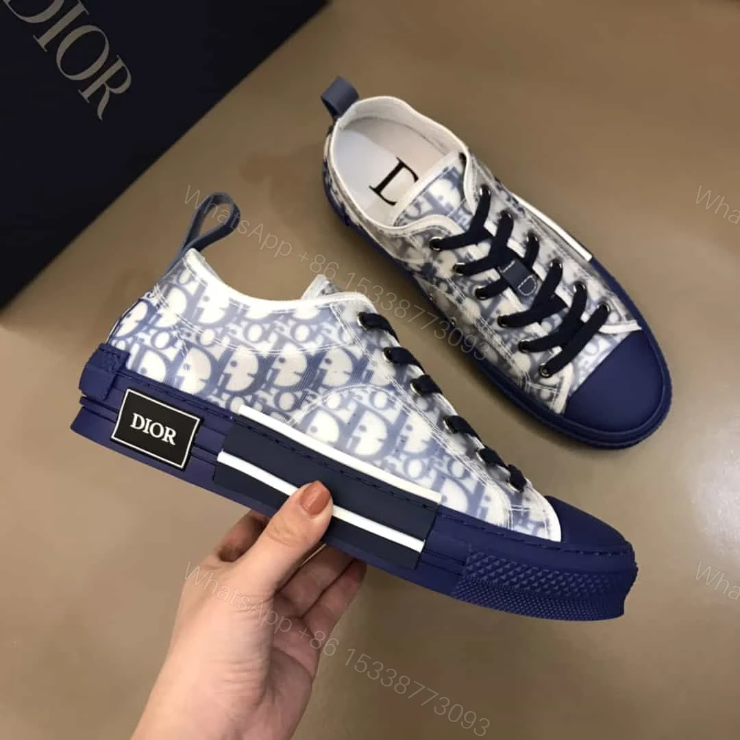 View 6 of DIOR B23 LOW-TOP SNEAKER IN BLUE DIOR OBLIQUE – CD28