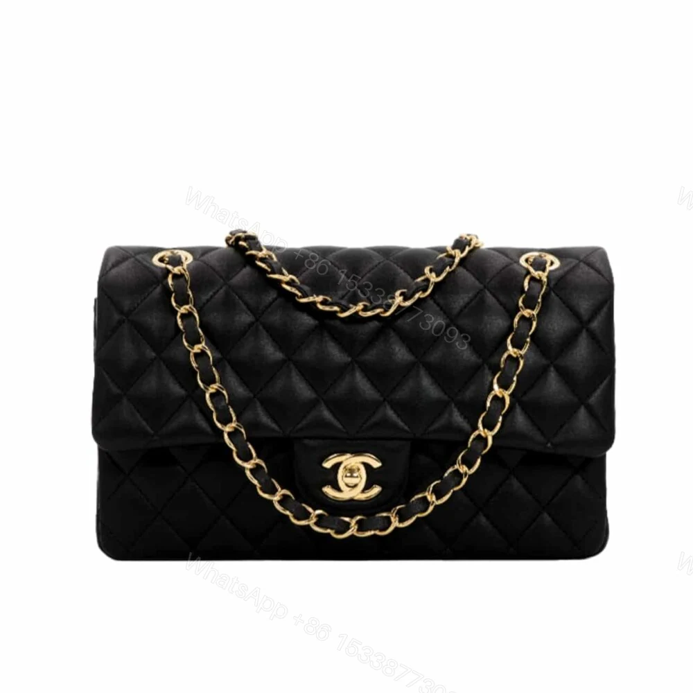 Chanel Classic Flap Black Gold Hardware 25Cm — view 1