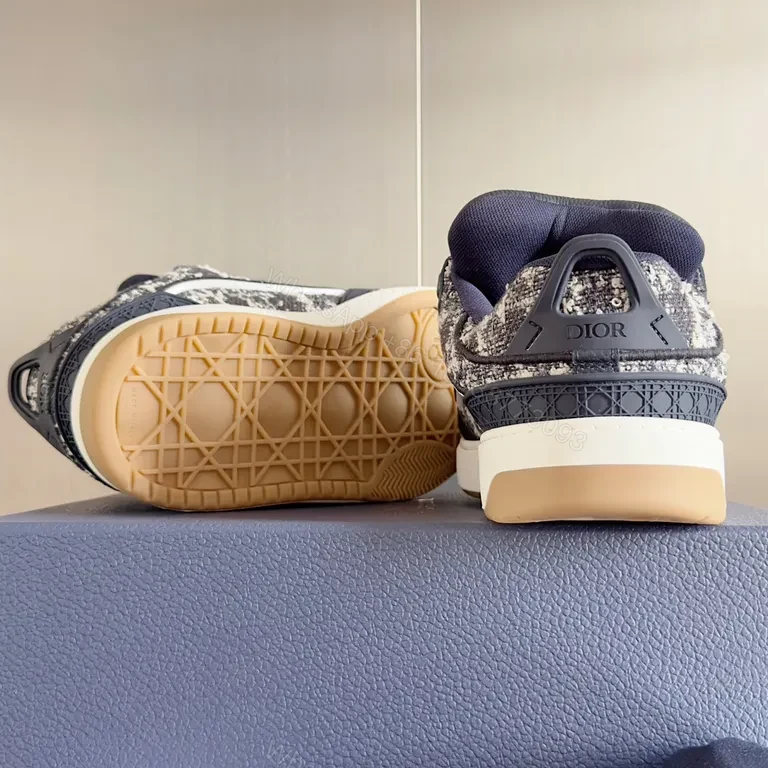 View 7 of Dark Knit & Leather Fusion Everyday Luxury Sneakers
