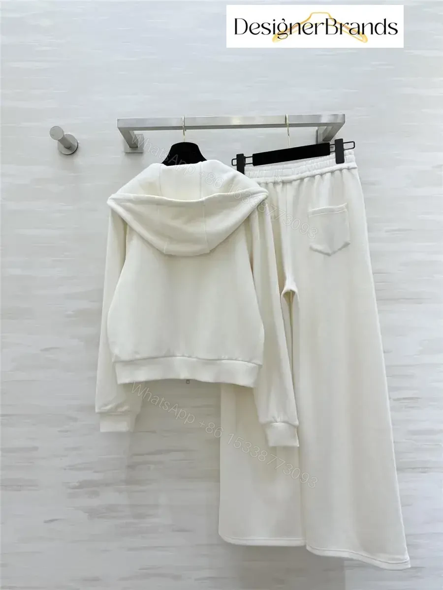 View 9 of Monochrome Luxe Set: Premium Hoodie & Wide-Leg Pants