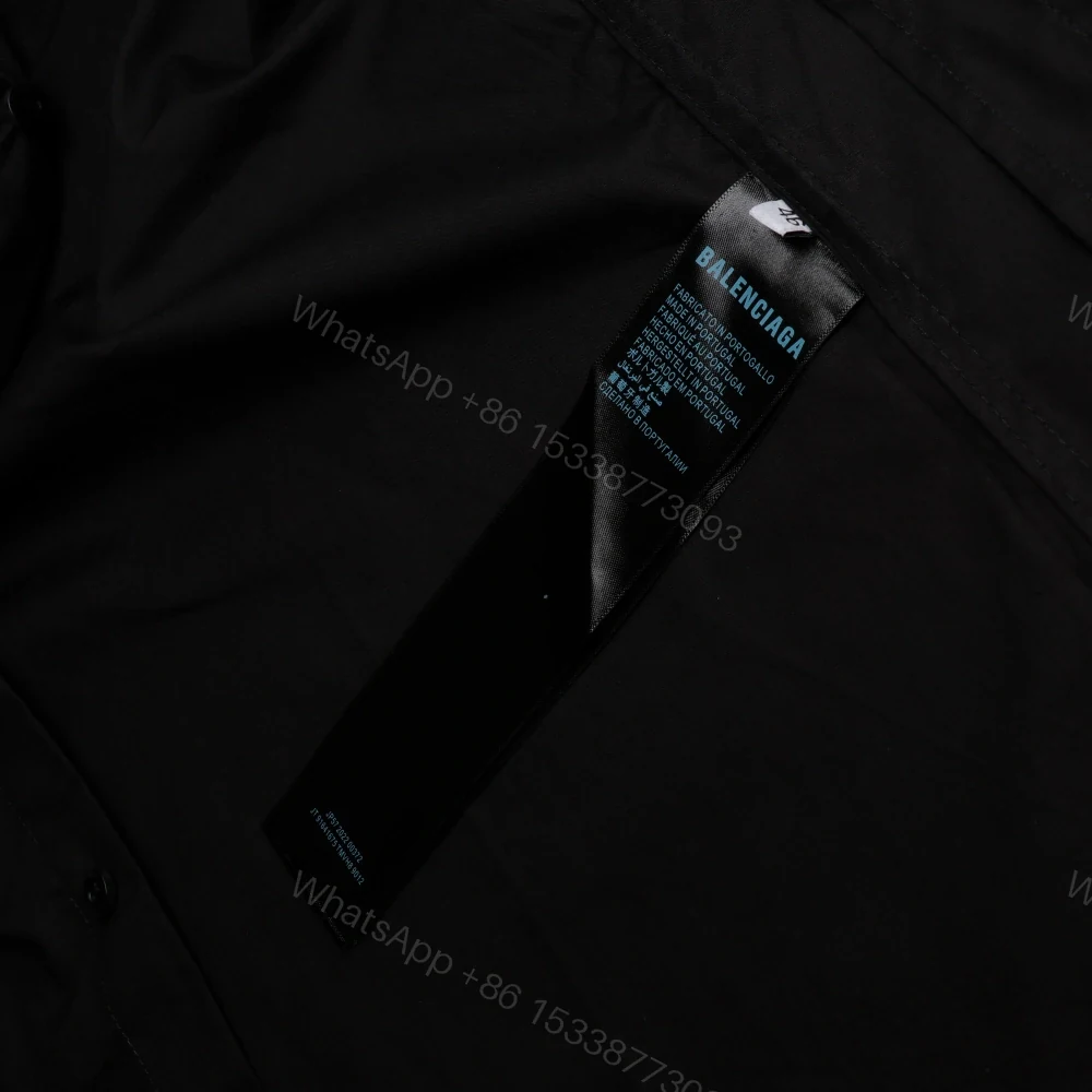 View 9 of 高仿Balenciaga*FW24系列663030背後字母襯衫黑色