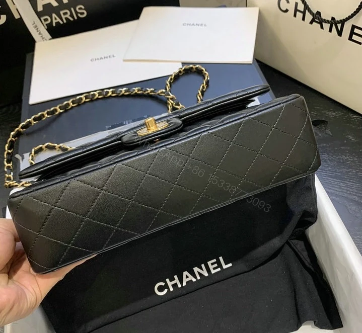 View 3 of Chanel Classic 11.12 Black Handbag A01112