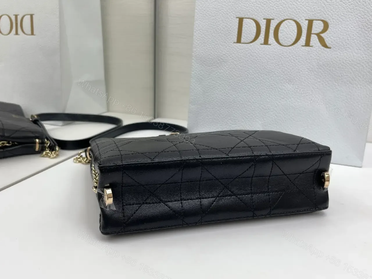 View 5 of Structured Black Quilted Crossbody: Luxe, All-Day Comfort