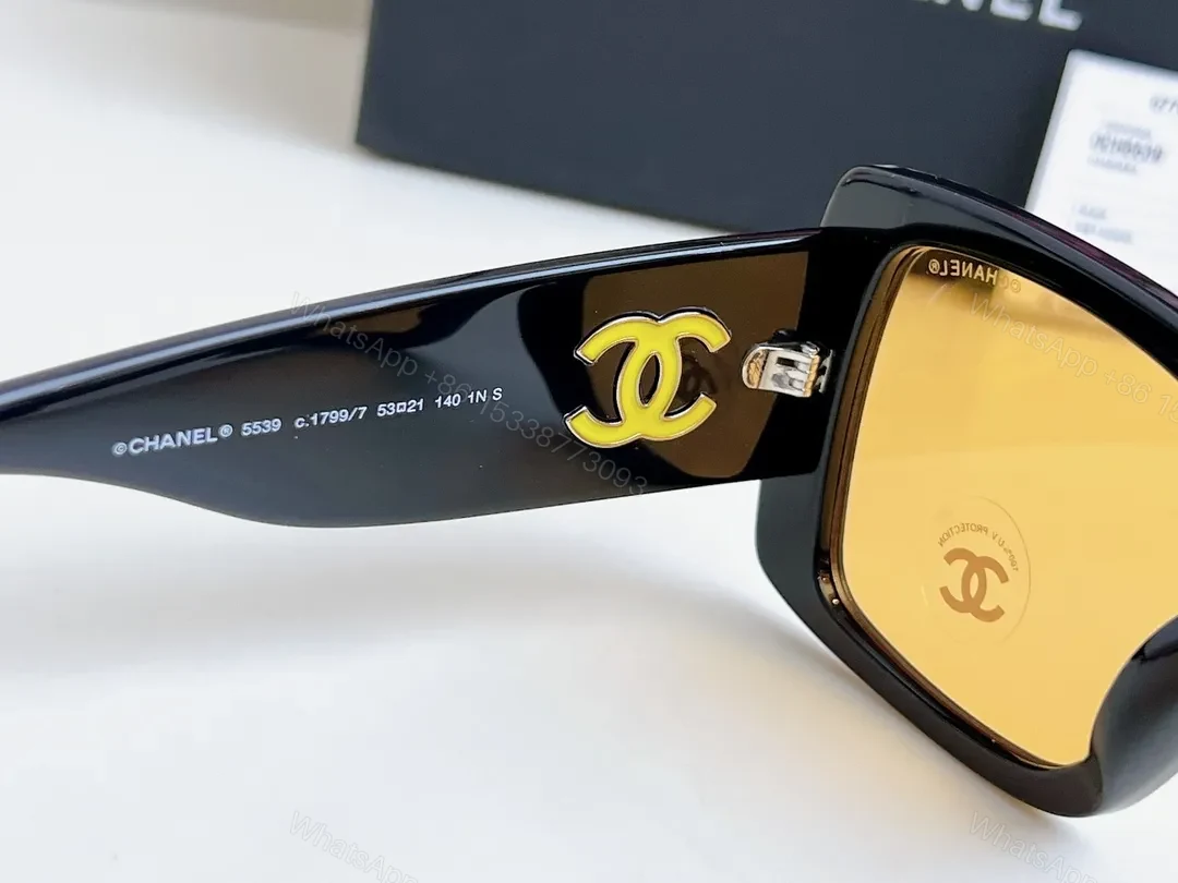 View 7 of Bold Blocky Frames + Amber Lenses Sunglasses