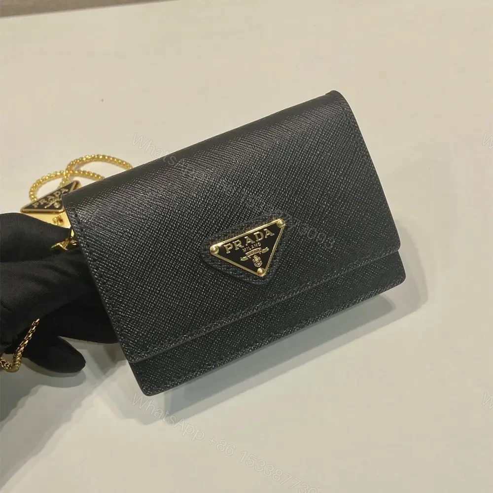 View 2 of 高仿Prada*1MR034金屬鏈條包黑色Mini款