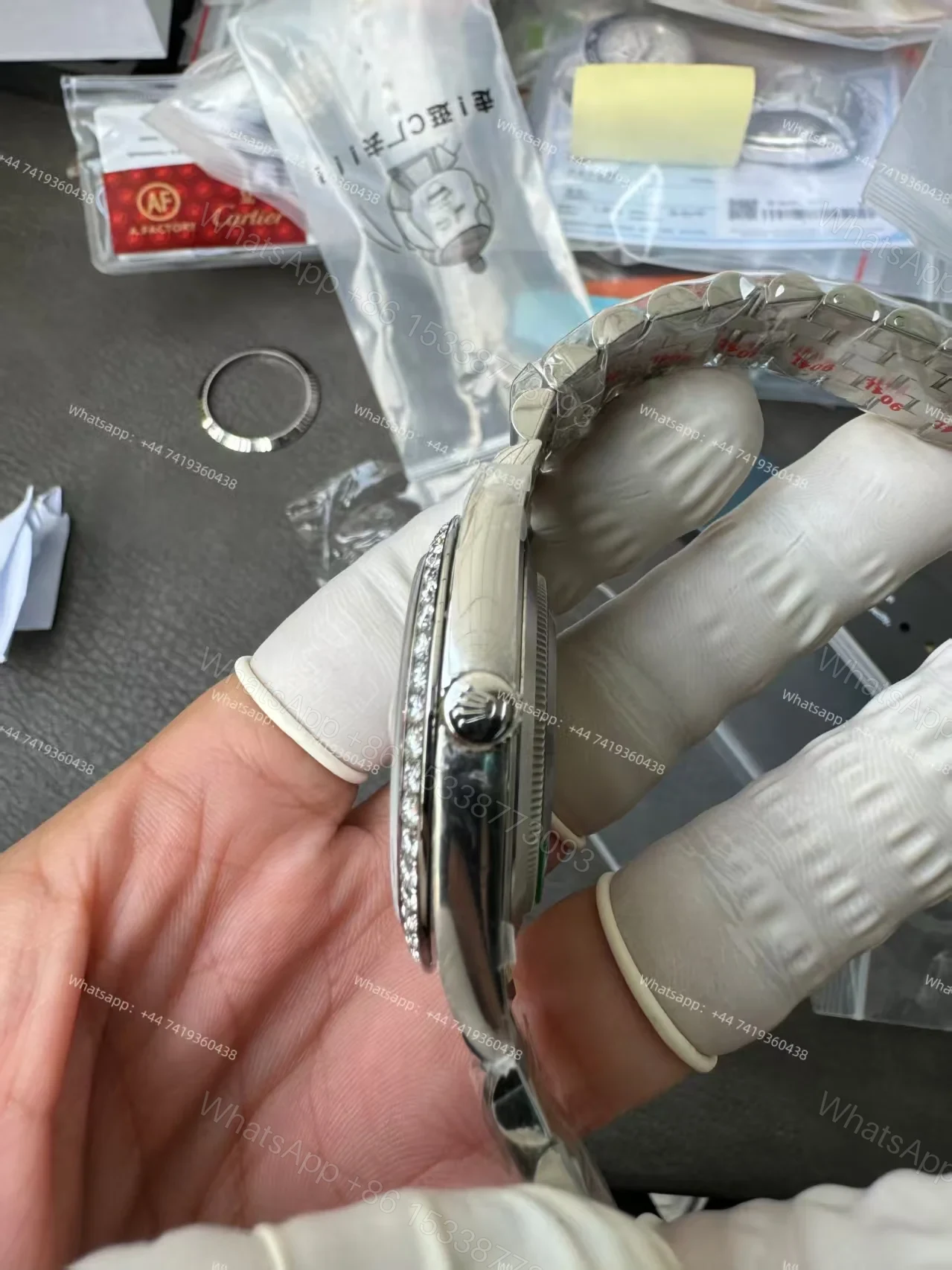 View 13 of Rolex Datejust M126334-0020 1:1 Replica Mother of Pearl Diamond Dial Jubilee 41MM 3235 Movement Super Clone Watch